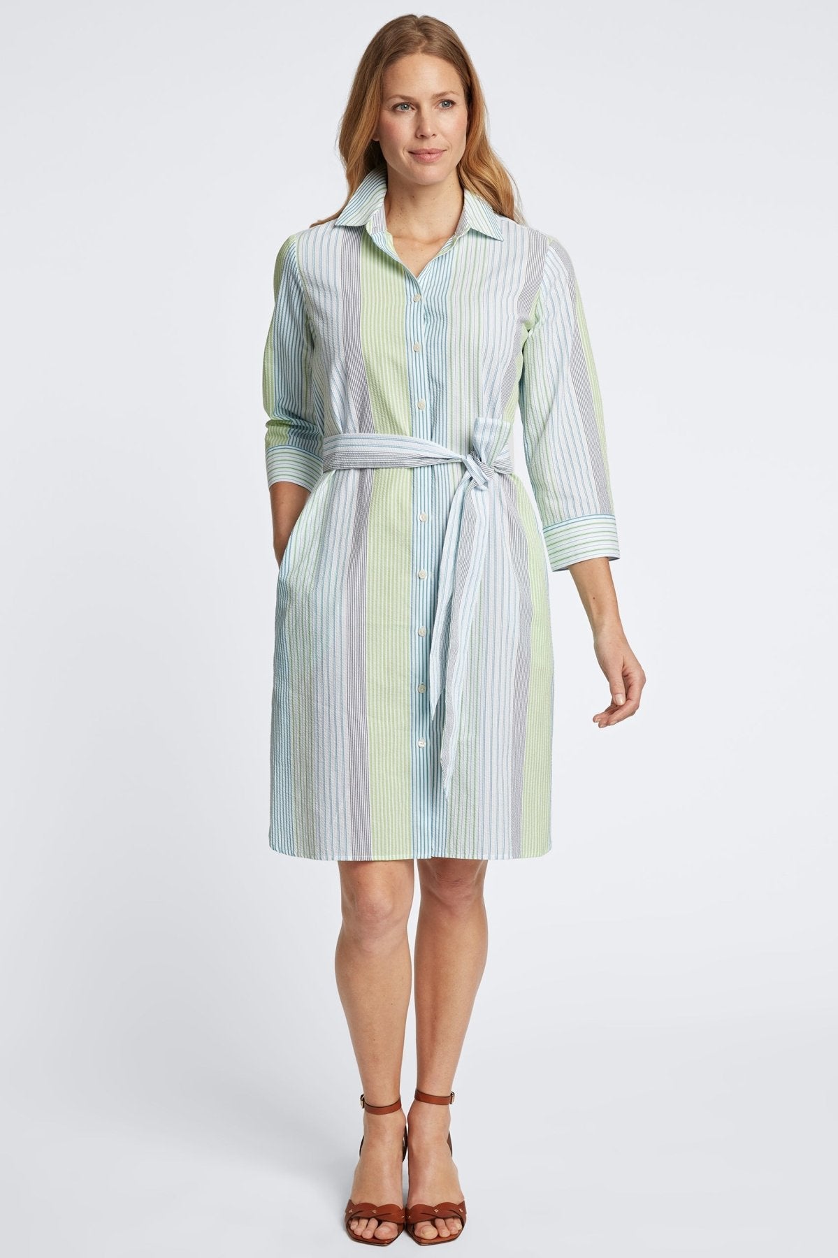 Rocca Seersucker Stripe Dress