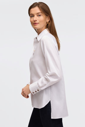 Pearl No Iron Stretch Matte Sateen Shirt