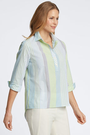 Therese Seersucker Stripe Popover Shirt