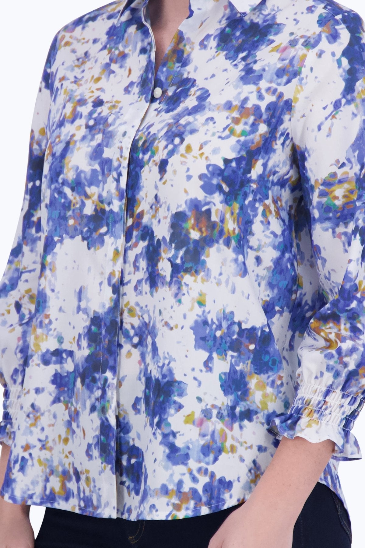 Olivia No Iron Abstract Floral Shirt