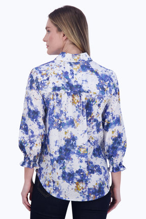 Olivia No Iron Abstract Floral Shirt