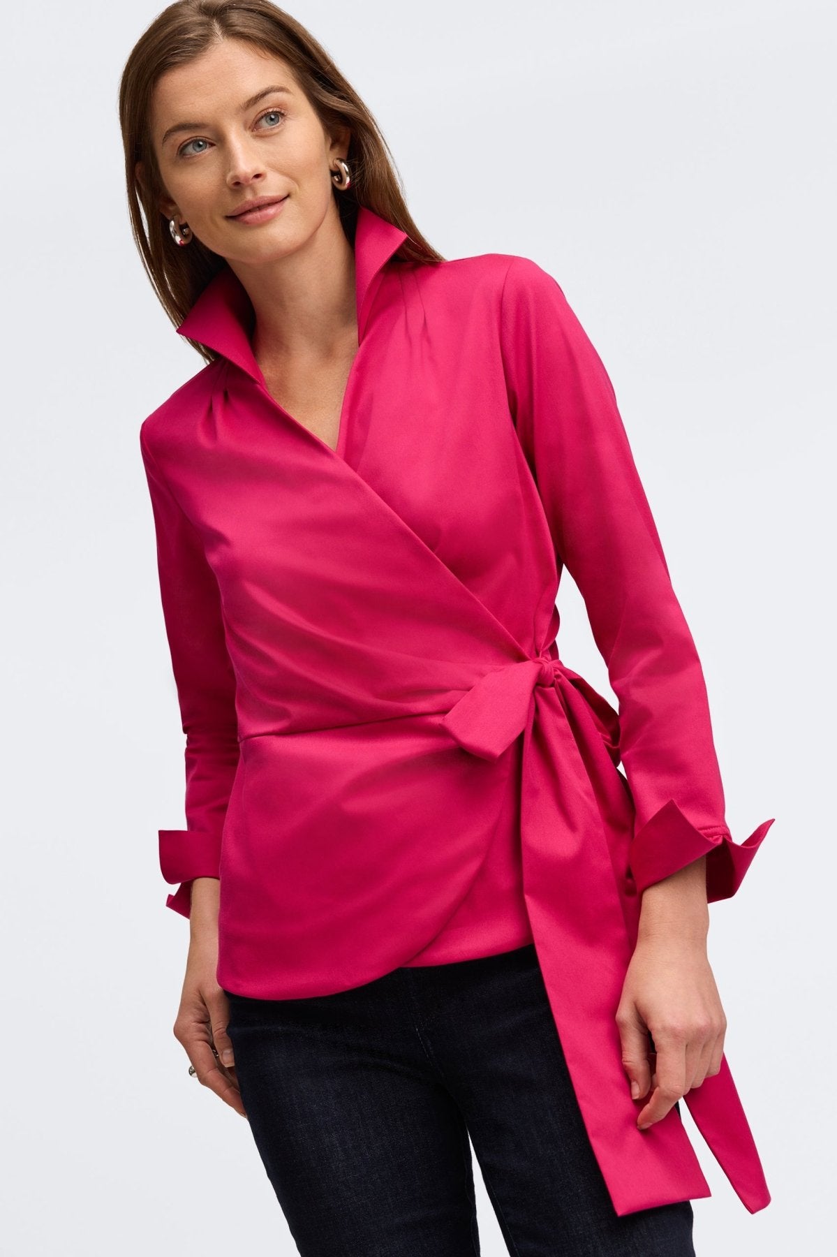 Salina No Iron Stretch Matte Sateen Shirt