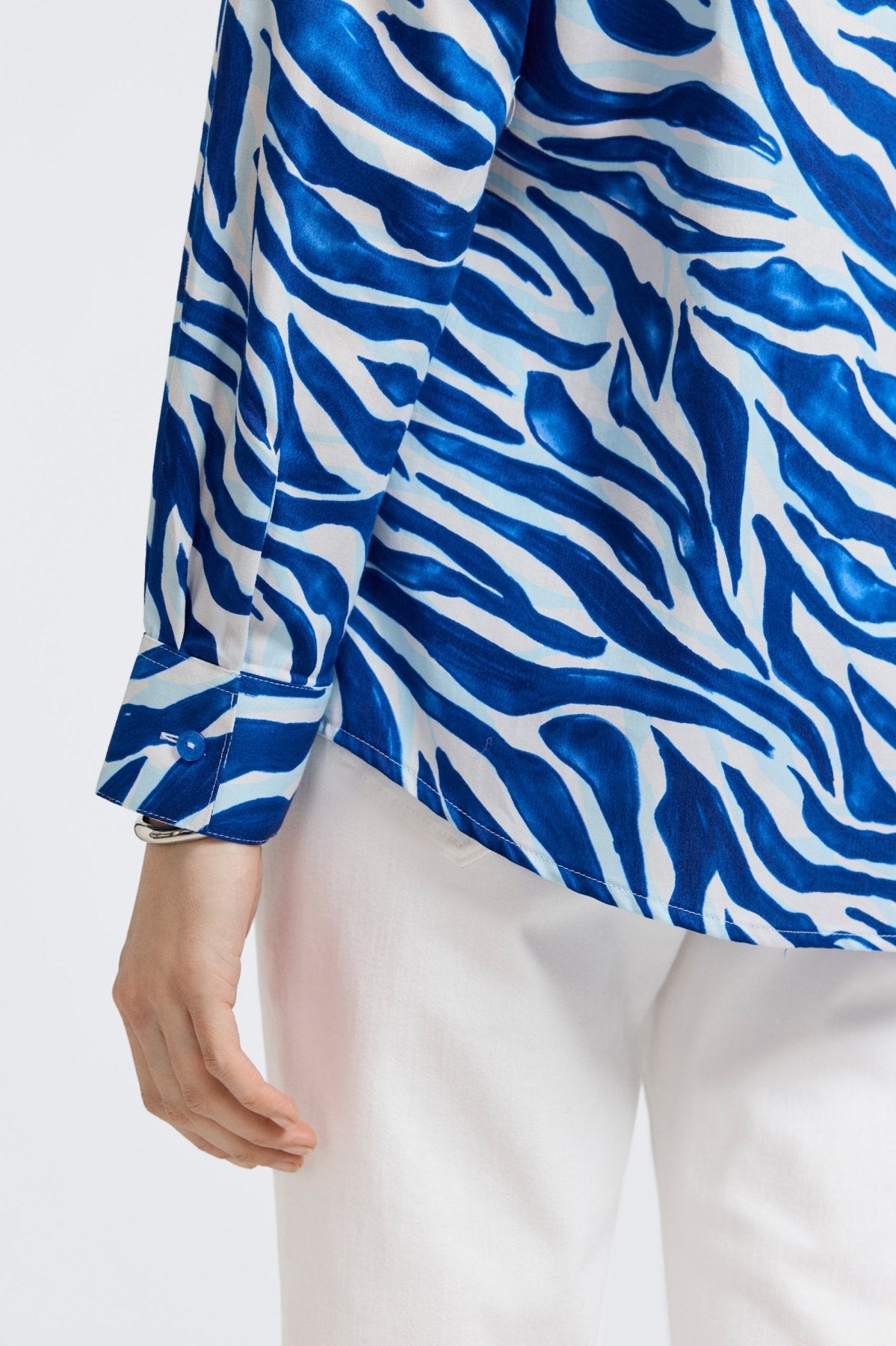 Zoey Tonal Zebra Long Sleeve Shirt