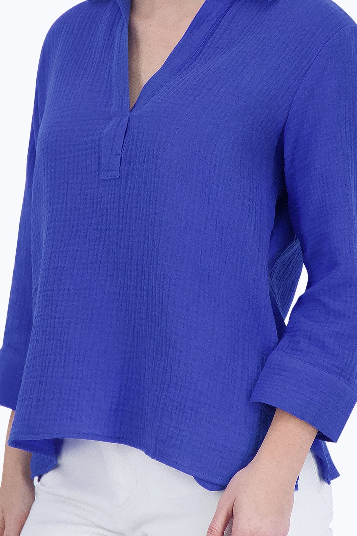 Sophia Cotton Gauze Popover Shirt