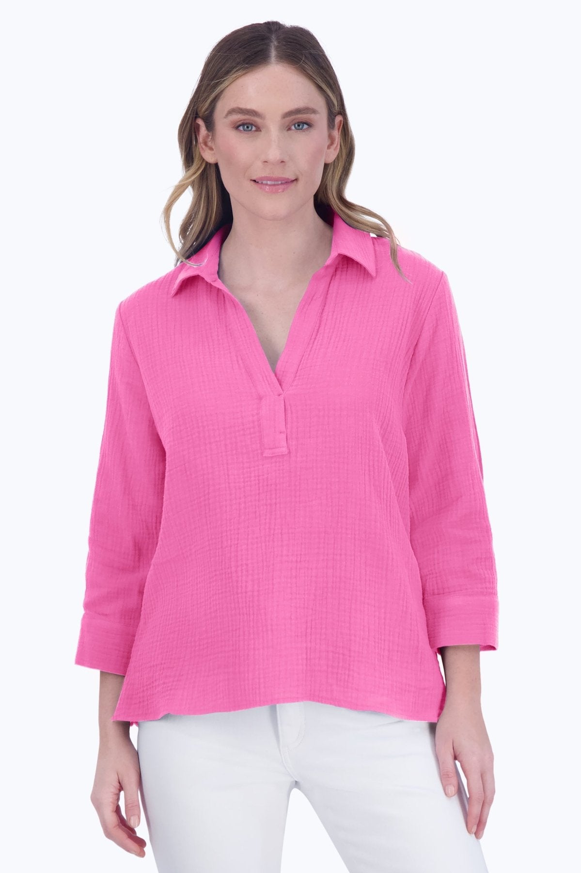 Sophia Cotton Gauze Popover Shirt