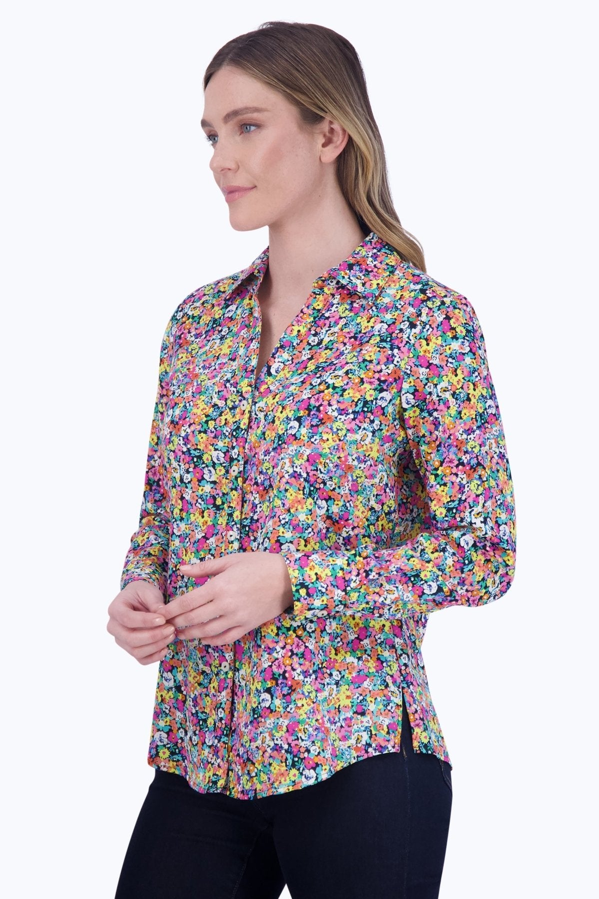 Mary No Iron Ditsy Floral Shirt