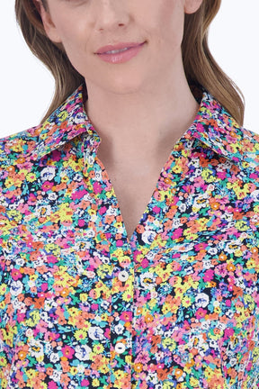 Mary No Iron Ditsy Floral Shirt