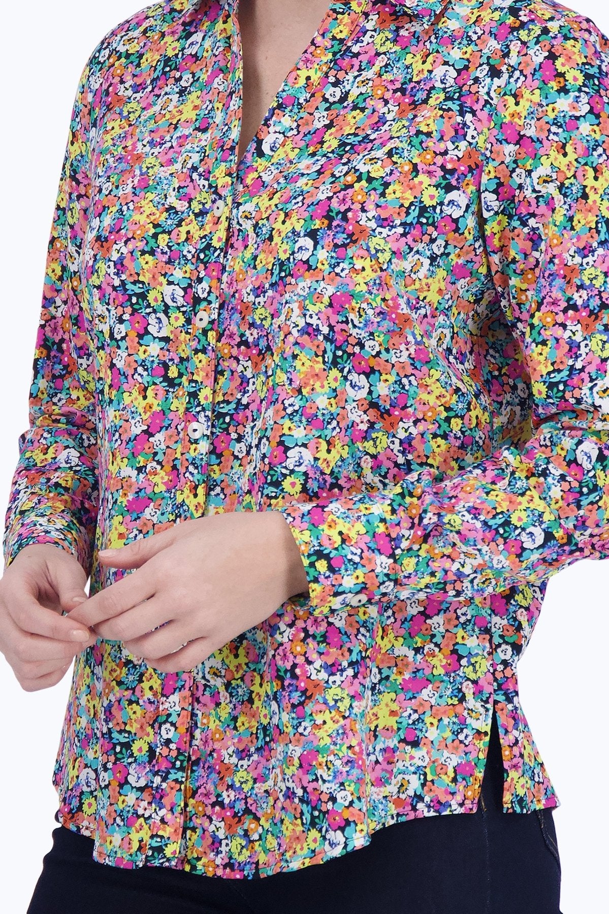 Mary No Iron Ditsy Floral Shirt