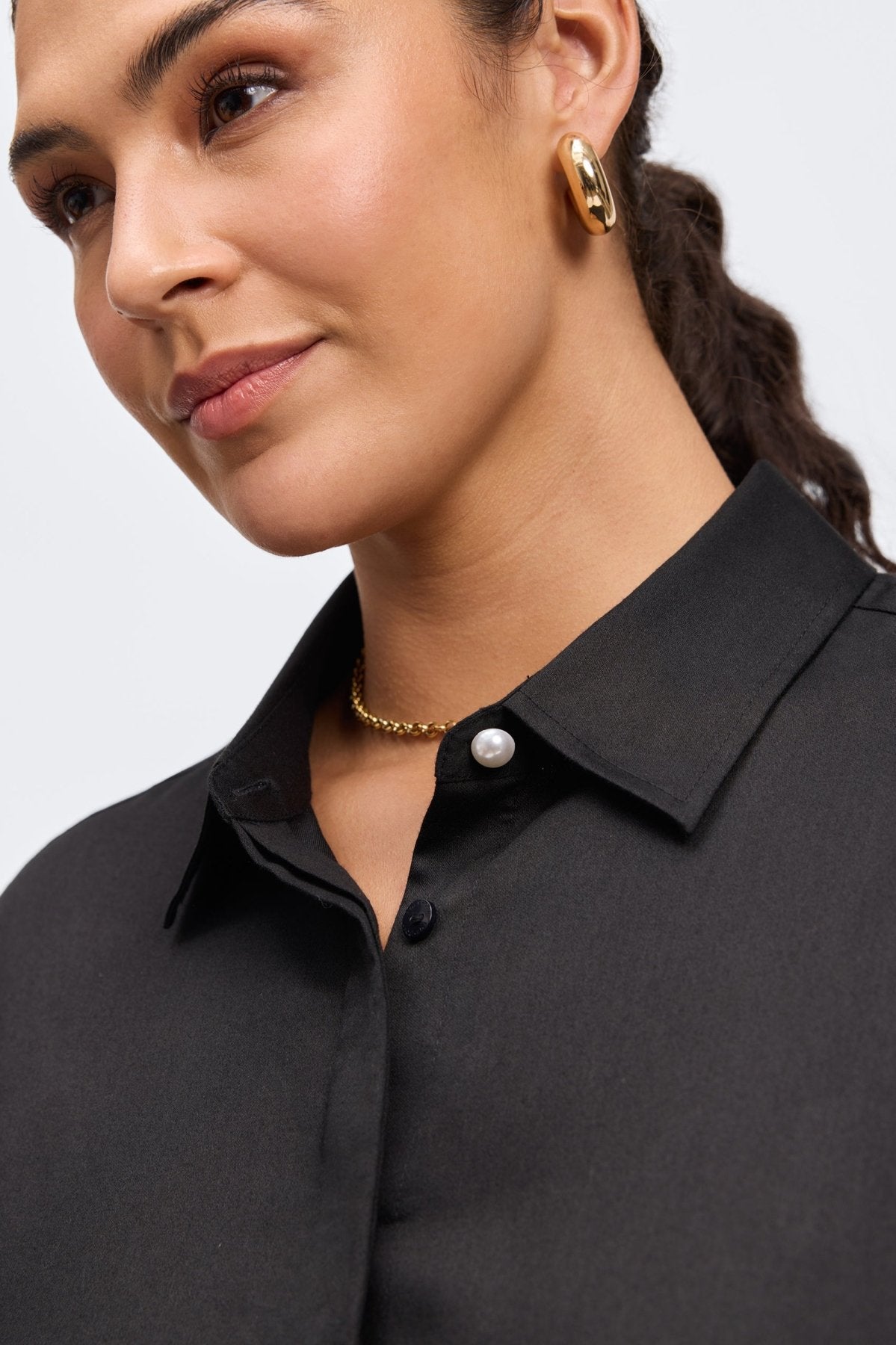 Pearl Plus No Iron Stretch Matte Sateen Shirt