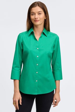 Mary Stretch No Iron 3/4 Sleeve Shirt