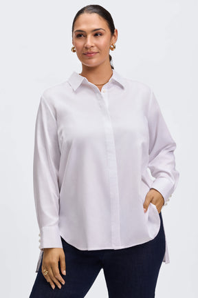 Pearl Plus No Iron Stretch Matte Sateen Long Sleeve Shirt