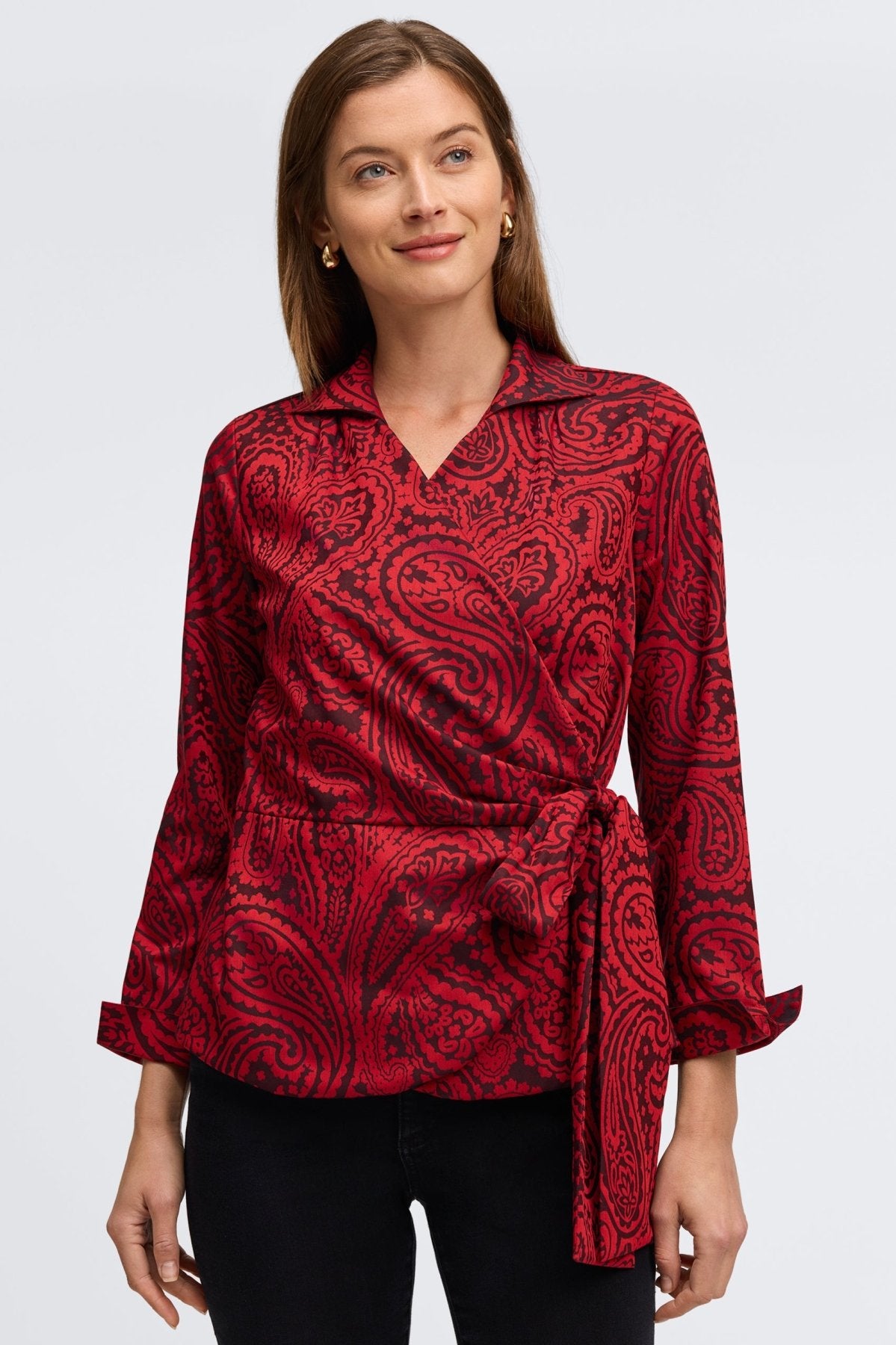 #color_Red Paisley Jacquard