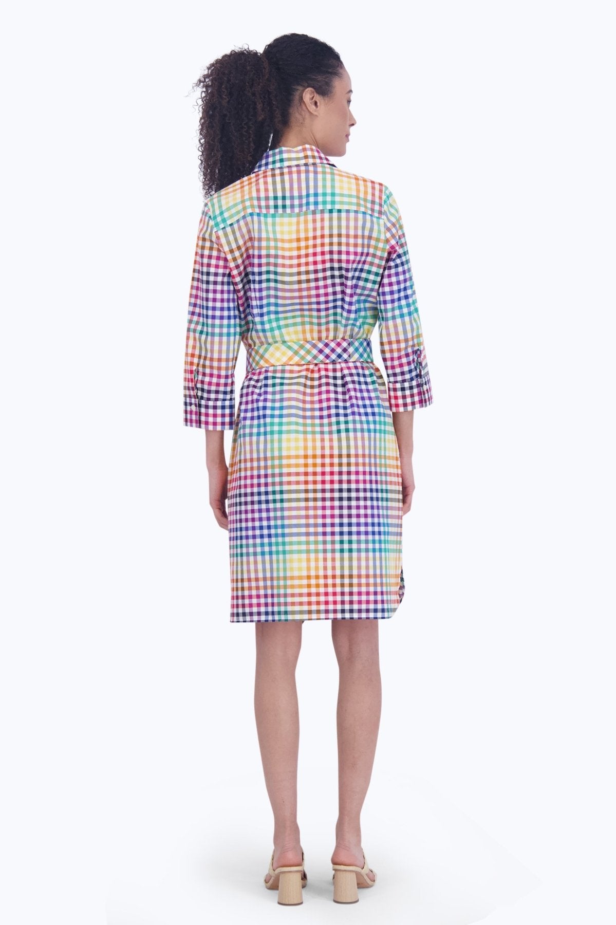 Rocca No Iron Rainbow Gingham Dress