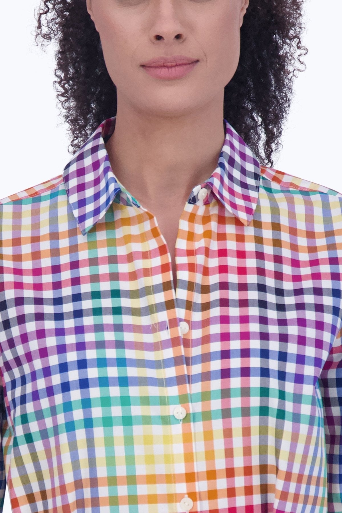 Rocca No Iron Rainbow Gingham Dress