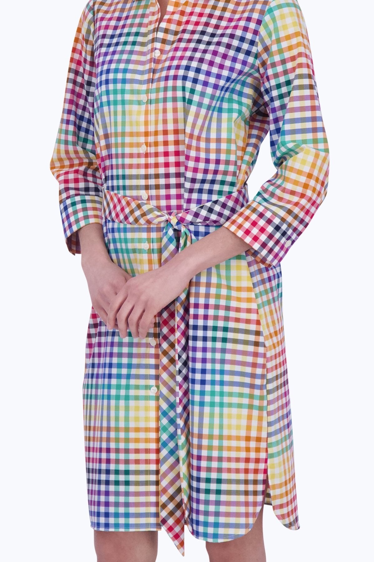 Rocca No Iron Rainbow Gingham Dress