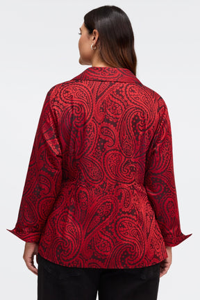 Salina Plus No Iron Paisley Jacquard Shirt