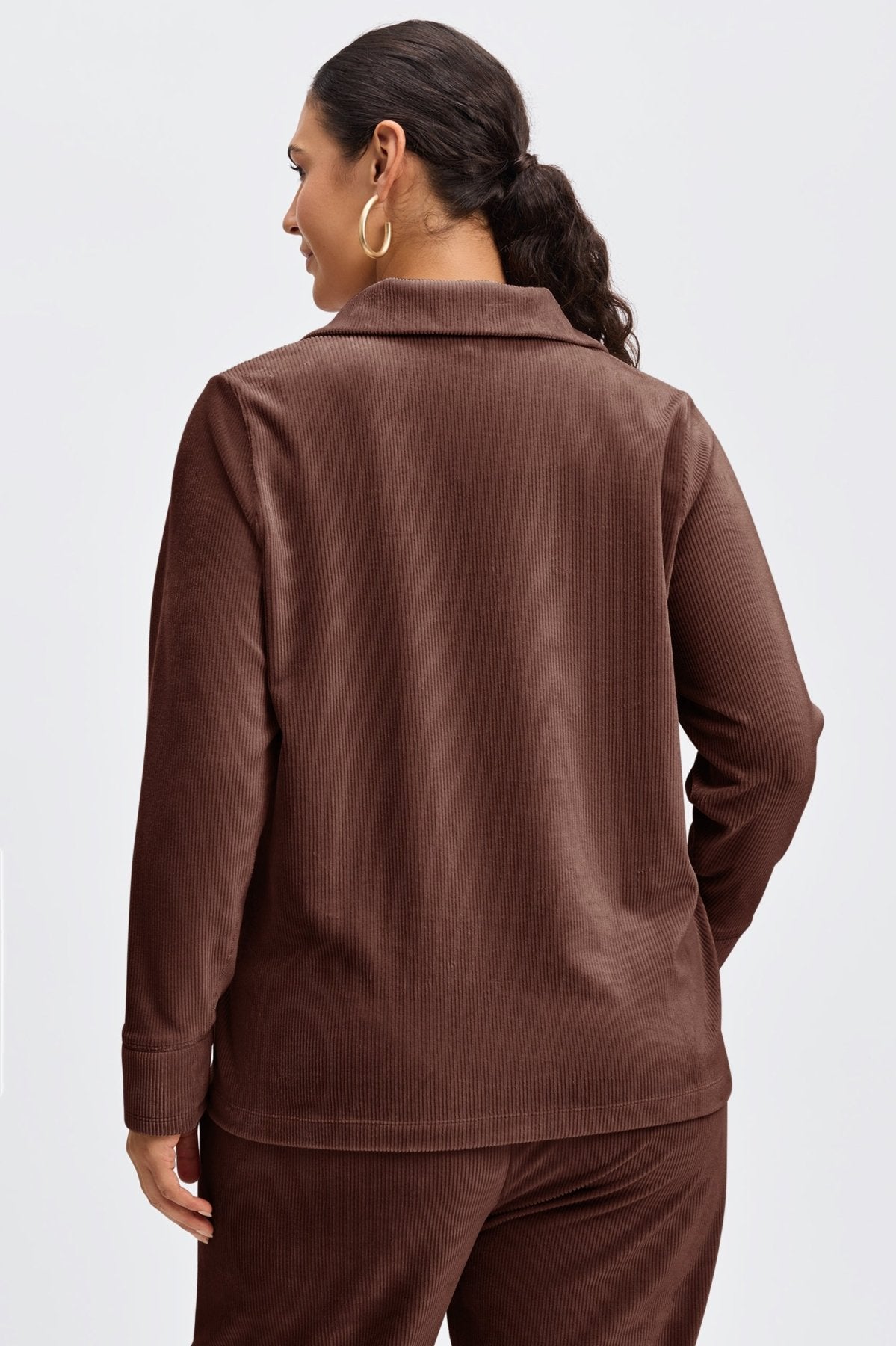 Sammy Plus Long Sleeve Plush Cord Popover