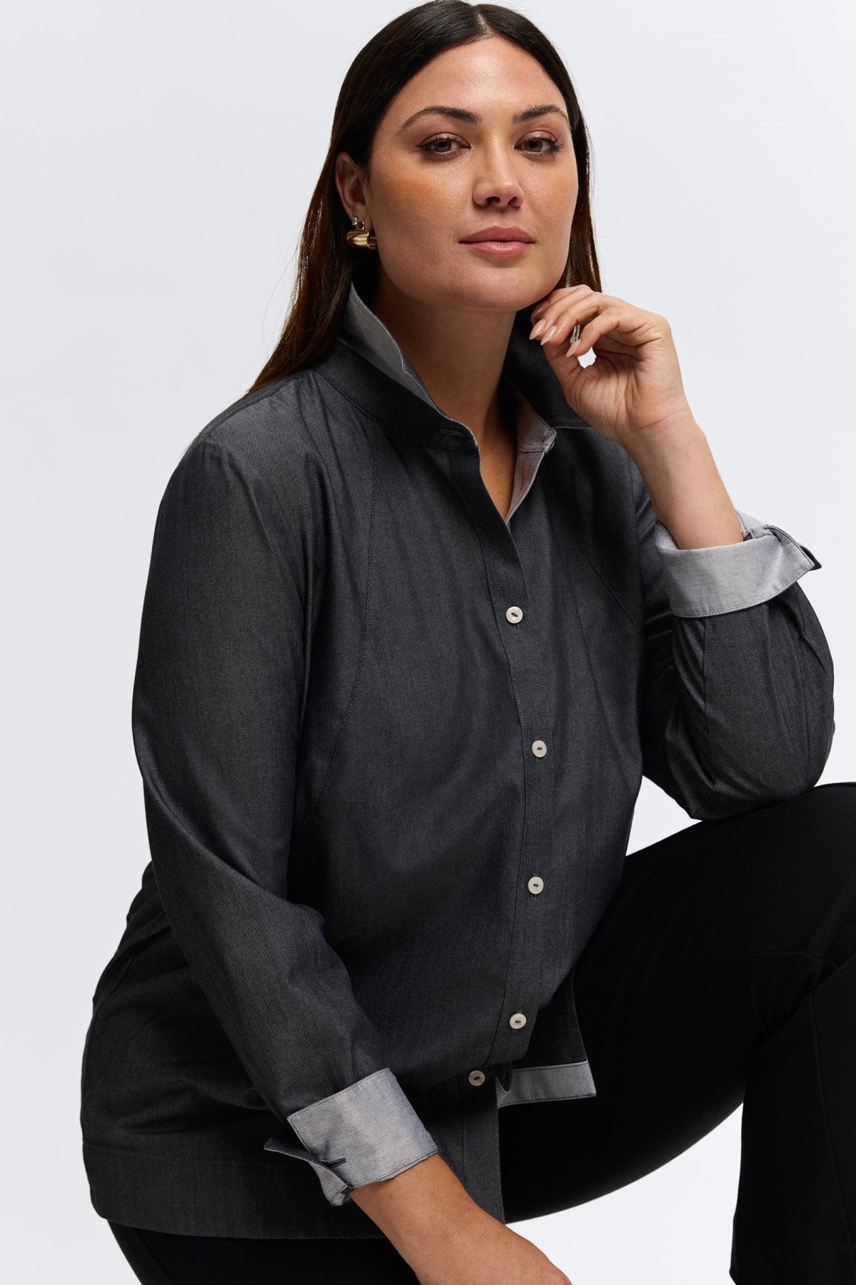 Veronica Plus Cotton Twill Shirt