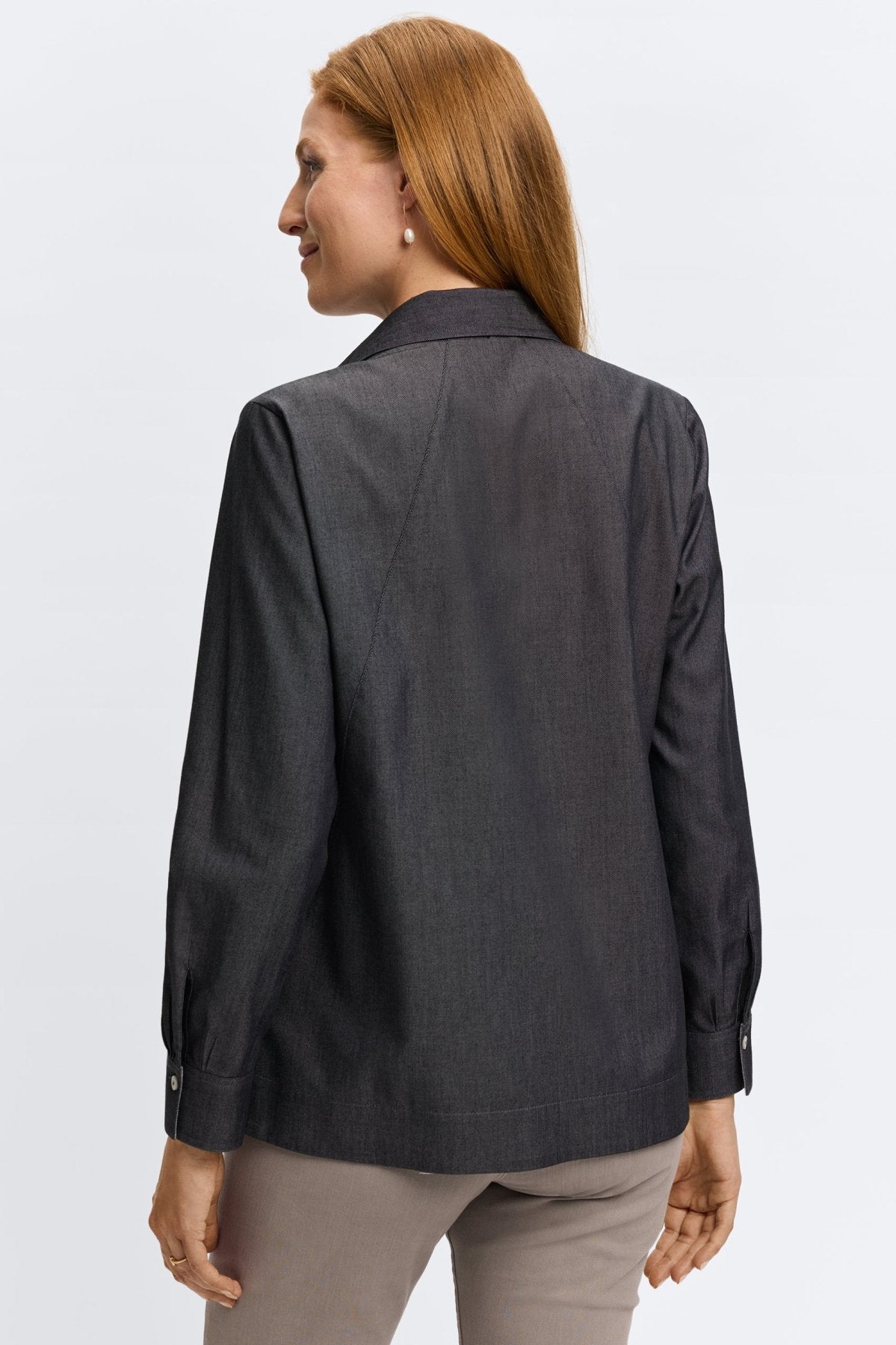 Veronica Cotton Twill Long Sleeve Shirt