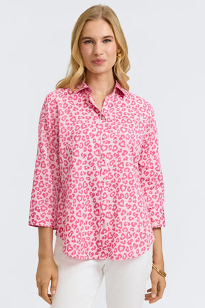 Margie Tonal Cheetah 3/4 Sleeve Shirt