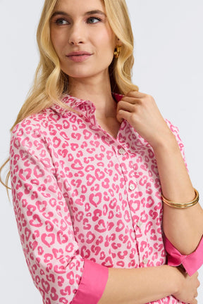 Margie Tonal Cheetah 3/4 Sleeve Shirt