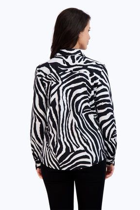 Dianna Zebra Jersey Shirt