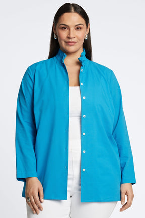 Carolina Plus Seersucker Long Sleeve Shirt Jacket