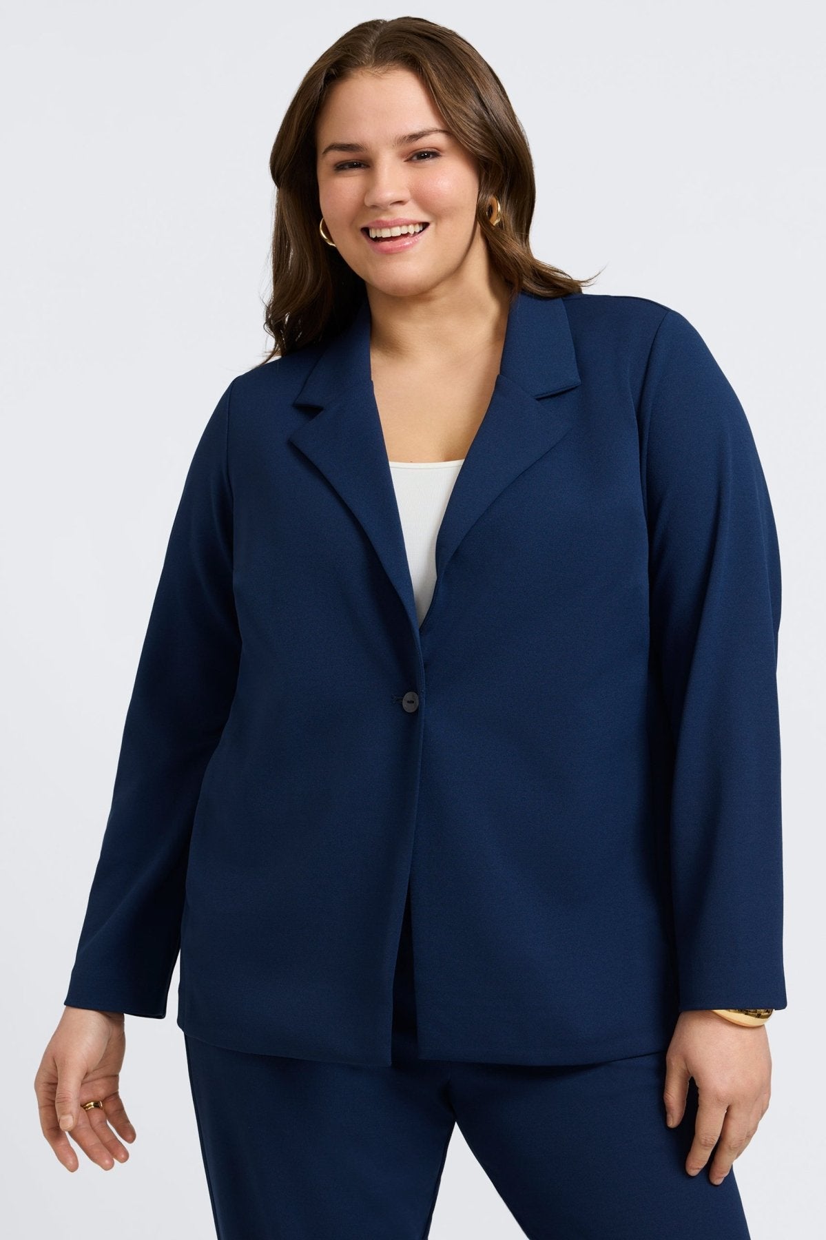 Morgan Plus Knit Crepe Blazer