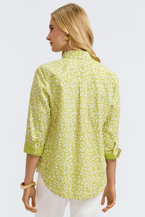 Margie Tonal Cheetah 3/4 Sleeve Shirt