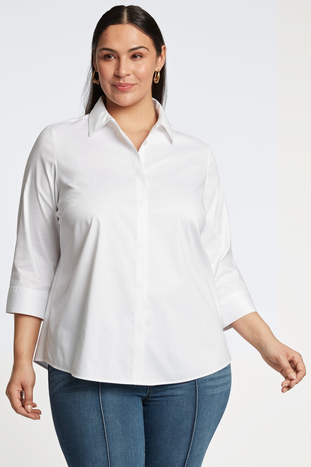 Luna Plus No Iron Stretch Sateen Shirt