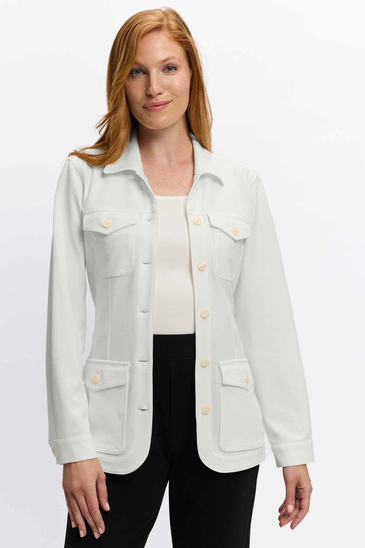 Stella Knit Crepe Belted Jacket