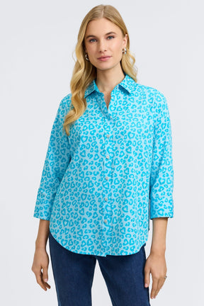 Margie Tonal Cheetah 3/4 Sleeve Shirt