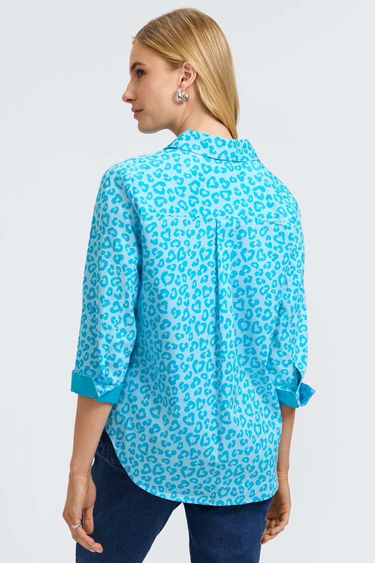 Margie Tonal Cheetah 3/4 Sleeve Shirt