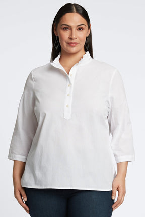 Mia Plus Seersucker Popover Shirt