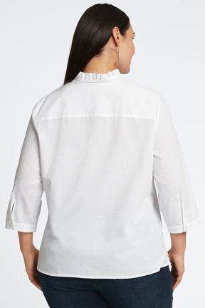 Mia Plus Seersucker Popover Shirt