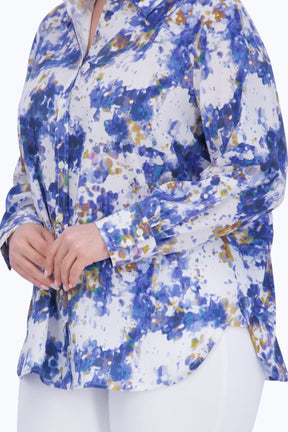 Meghan Plus No Iron Abstract Floral Shirt