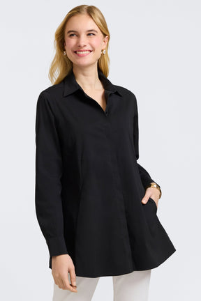 Cici No Iron Stretch Long Sleeve Tunic