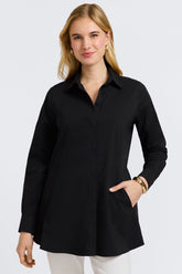 Cici No Iron Stretch Long Sleeve Tunic