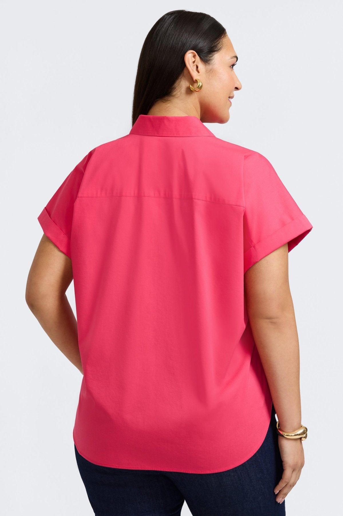 Abigail Plus Stretch No Iron Short Sleeve Shirt