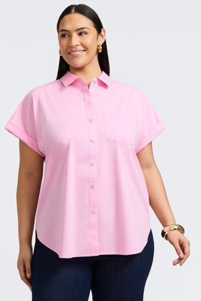 Abigail Plus Stretch No Iron Short Sleeve Shirt