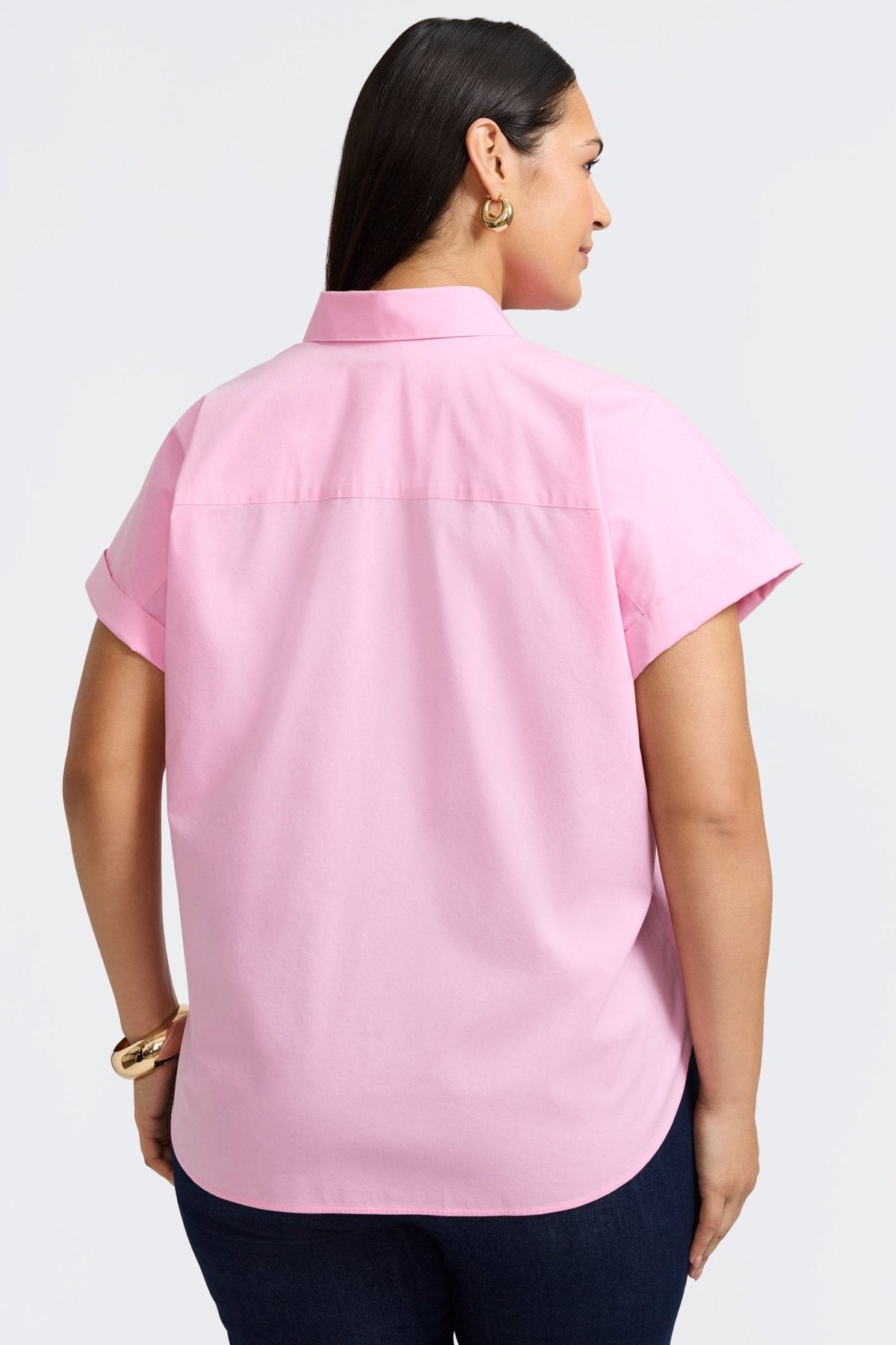 Abigail Plus Stretch No Iron Short Sleeve Shirt