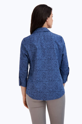 Paityn Non-Iron Croc Jacquard Shirt